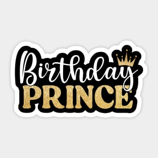 Birthday Prince Crowned Sticker